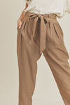 Taupe Tie Waist Pants
