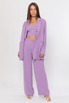 Lavender Oversized Blazer W/Belt