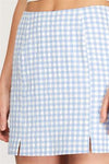 light blue gingham mini skirt