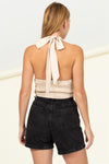 sand halter crop top