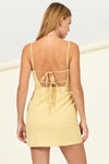 yellow mini dress w/ front slit
