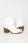 White Unite Snake Booties (DAMAGED)