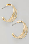 Multi Strand Thin Hoop Earrings