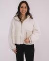 Penny Vegan Sherpa Jacket - White