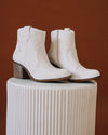 White Unite Snake Booties (DAMAGED)