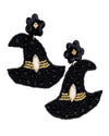 Beaded Witch Hat Earrings