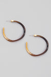 acetate twist c hoop earrings (more colors)