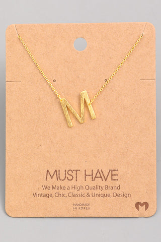 Initial Pendant Necklace {Gold - Silver}