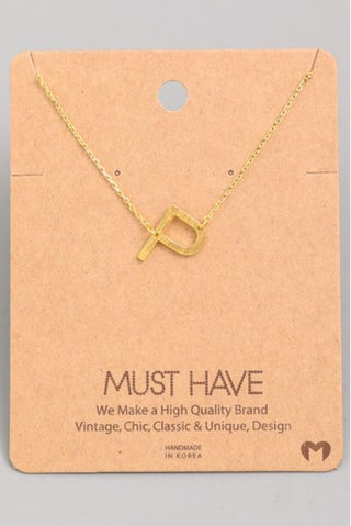 Initial Pendant Necklace {Gold - Silver}