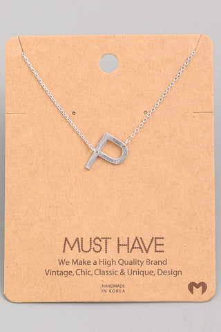 Initial Pendant Necklace {Gold - Silver}