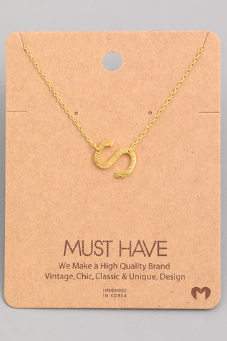 Initial Pendant Necklace {Gold - Silver}