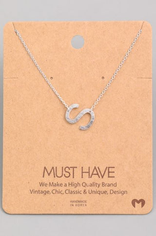 Initial Pendant Necklace {Gold - Silver}