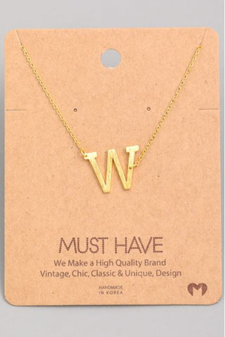 Initial Pendant Necklace {Gold - Silver}