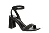 black square strap heels