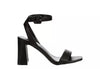 black square strap heels