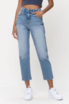 medium basic straight crop jeans