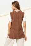 Brown Oversized Sweater Vest