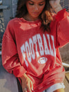 Football Corded Sweatshirt in Red // Charlie Southern