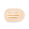 Almond Beige Medium Flat Round Clip