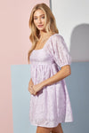 lavender floral print dress +