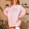 Coquette Bow Sweatshirt in Pink