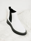 white kween chelsea boots