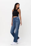 medium wash super high rise dad jean