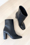 black smooth/croc booties