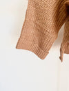 camel cuff sleeve hi low sweater +