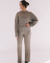 Mocha Ribbed Knit Top