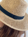 tan straw hat