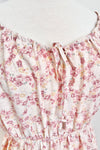 blush floral flare dress +